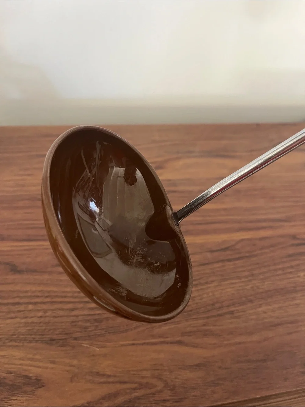 VTG 70s Brown Soup Ladle Spatula Set Groovy Whimsy Kitchen Utensils Cottage